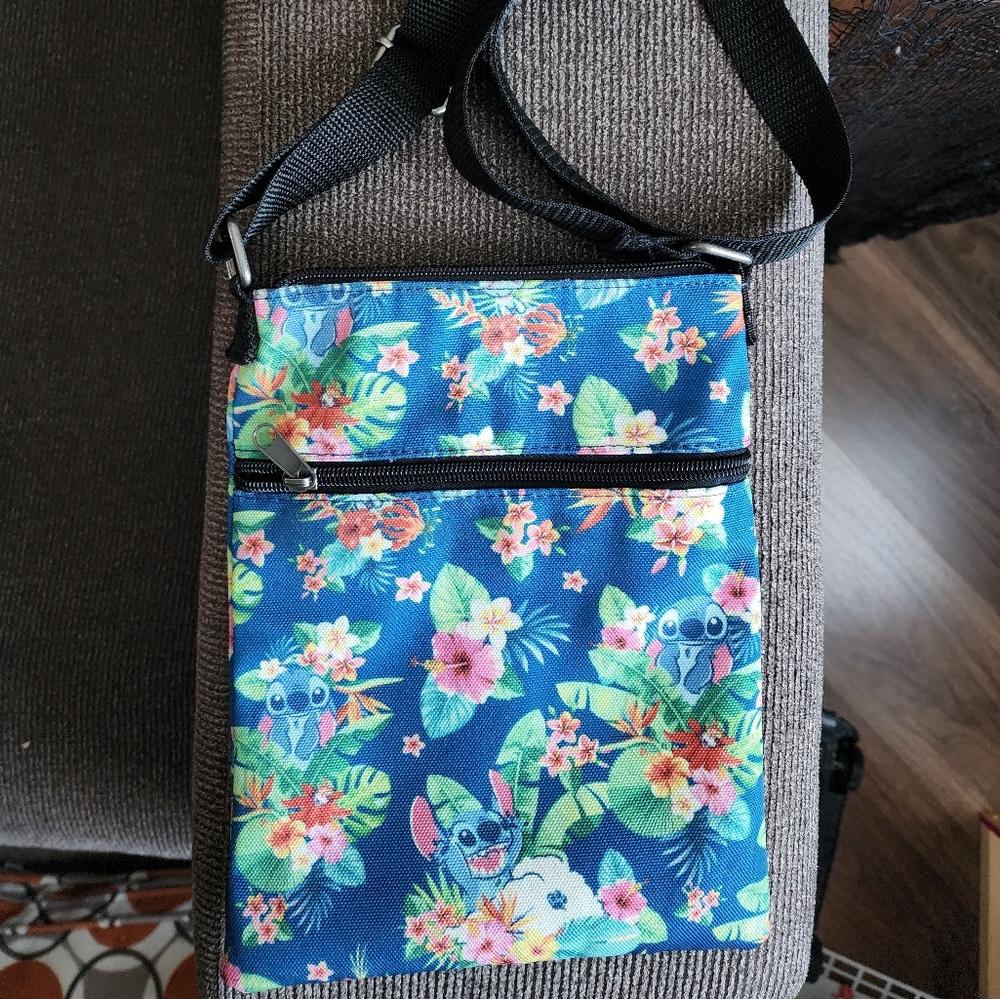 Disney Loungefly Lilo & Stitch Scrump Hawaiian Flowers Crossbody Purse